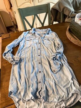 Adorable chambray button up dress